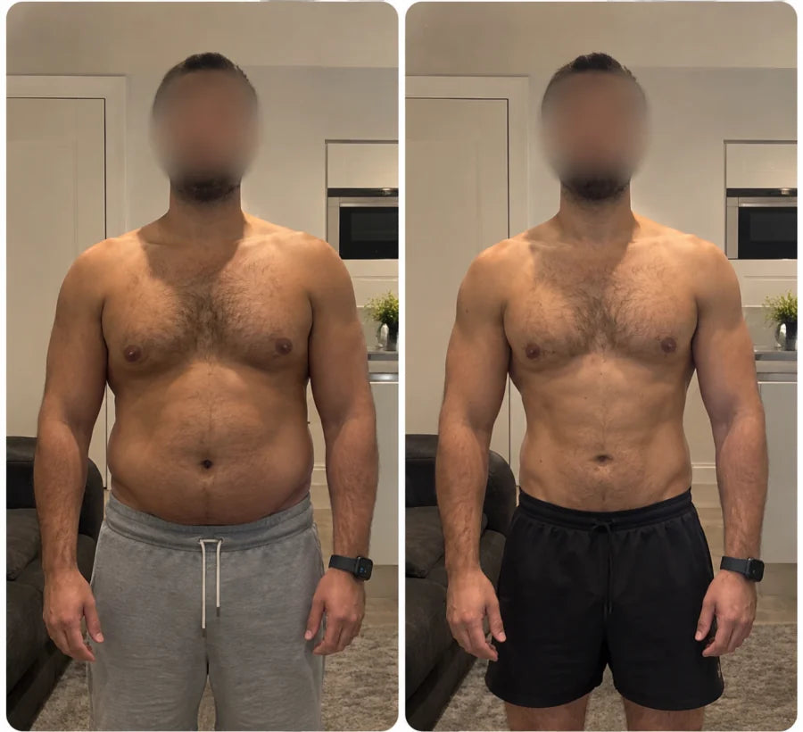 Captain Workout member before and after his transformation