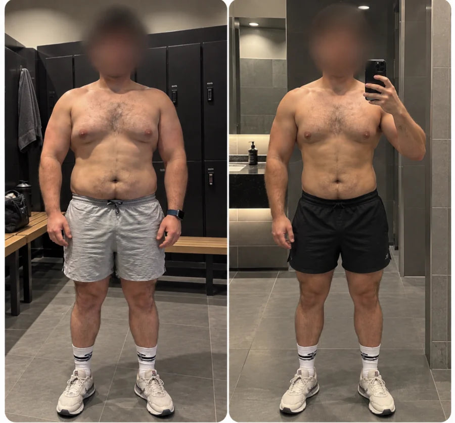 Captain Workout member before and after losing 14 kg in 4 months