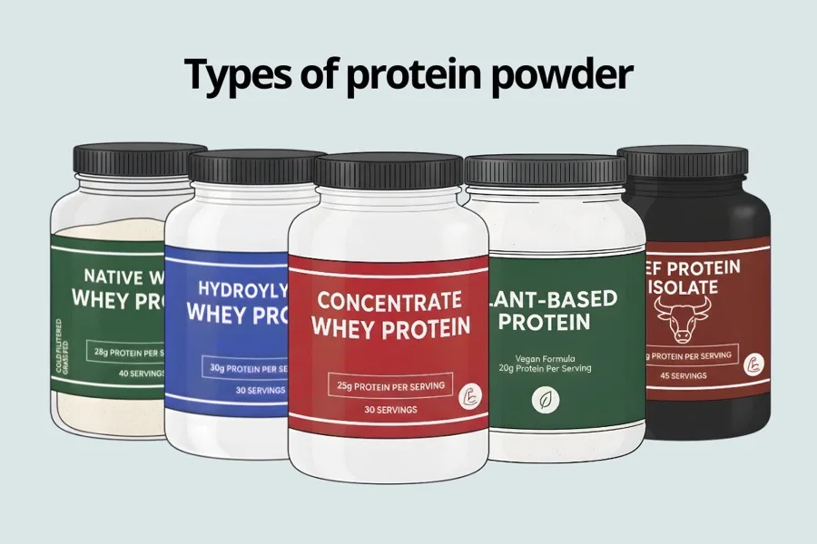 Types of protein powder