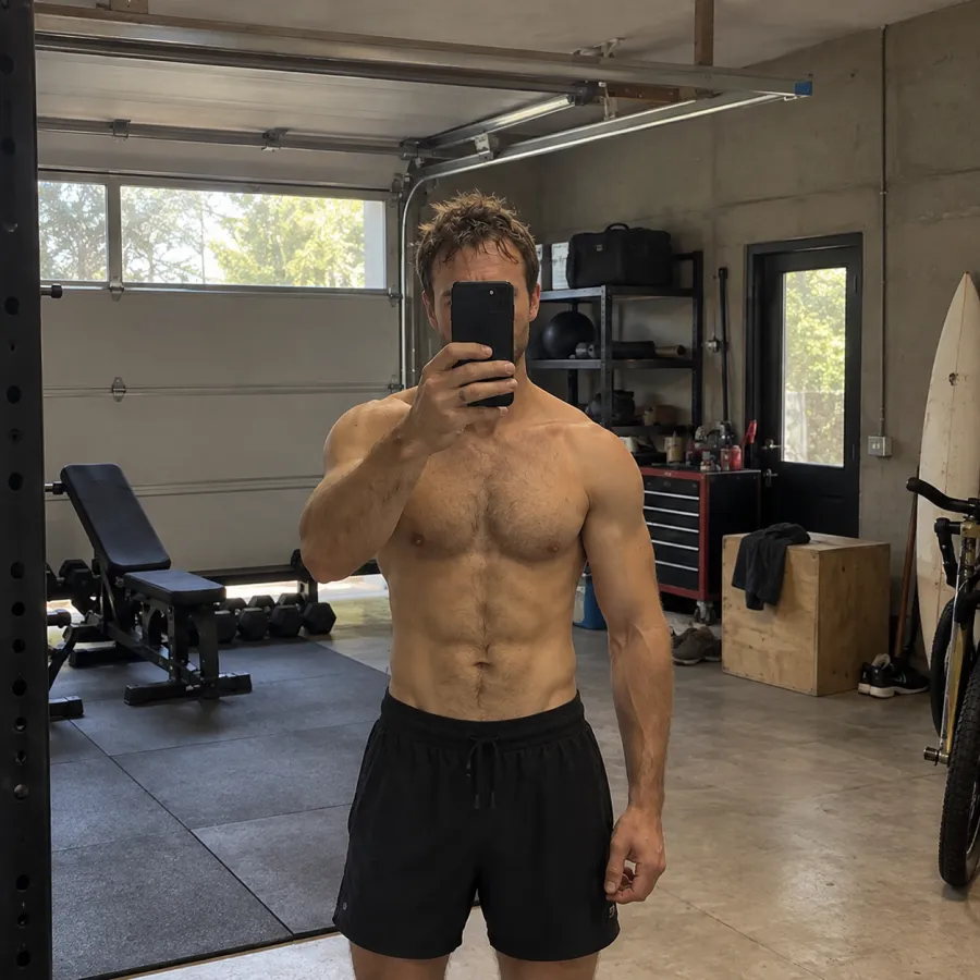 Captain Workout member showing his training progress