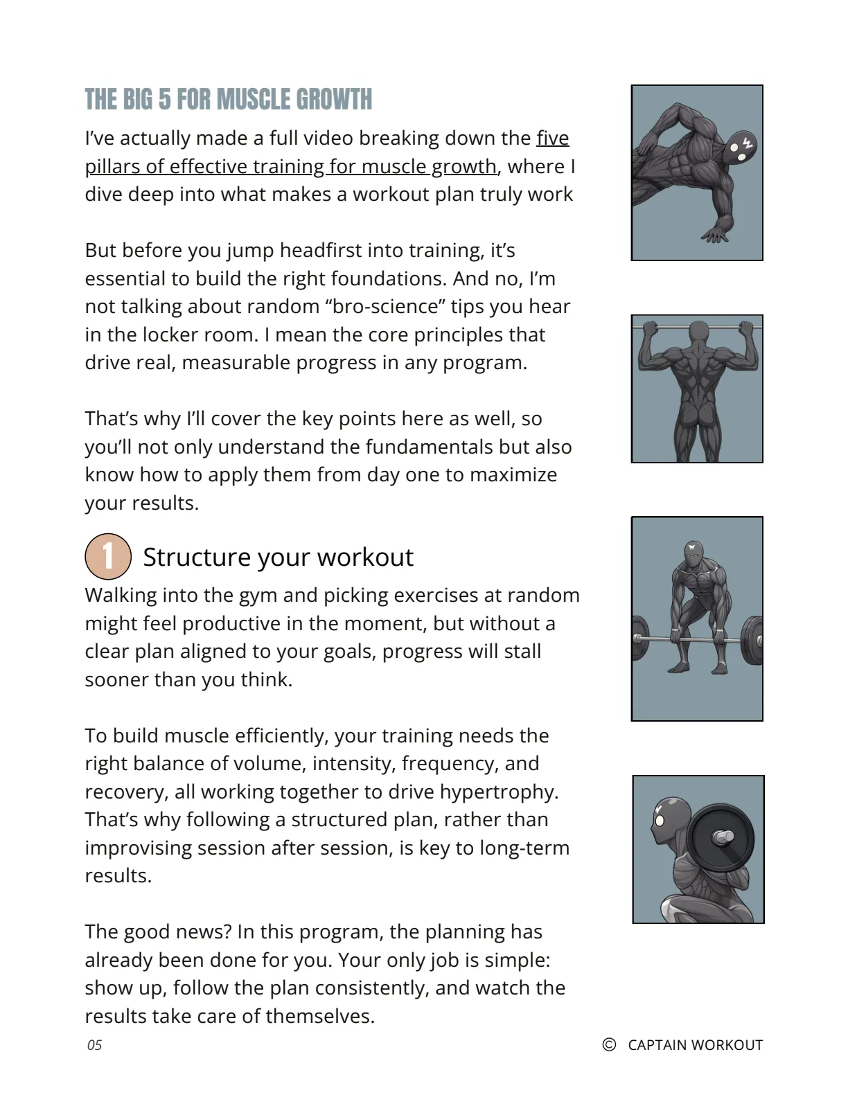 The Big 5 for muscle growth page