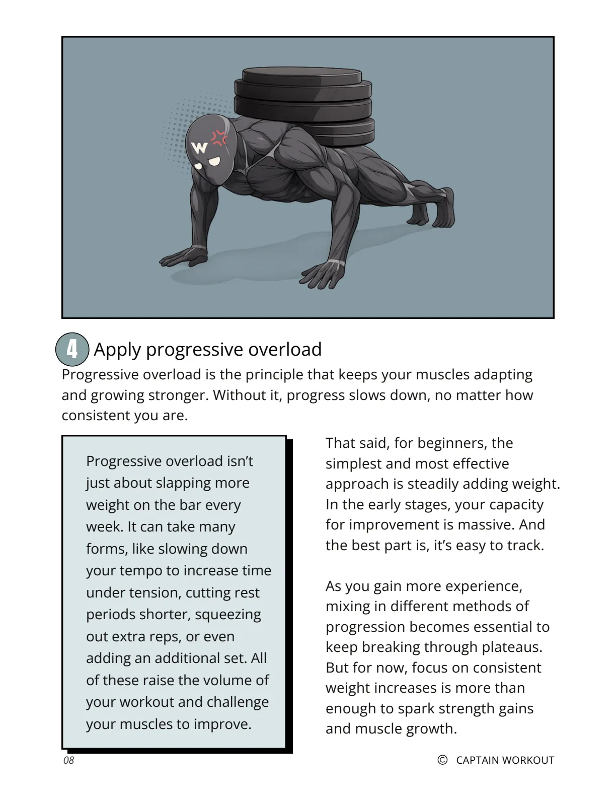 Apply progressive overload page of the guide